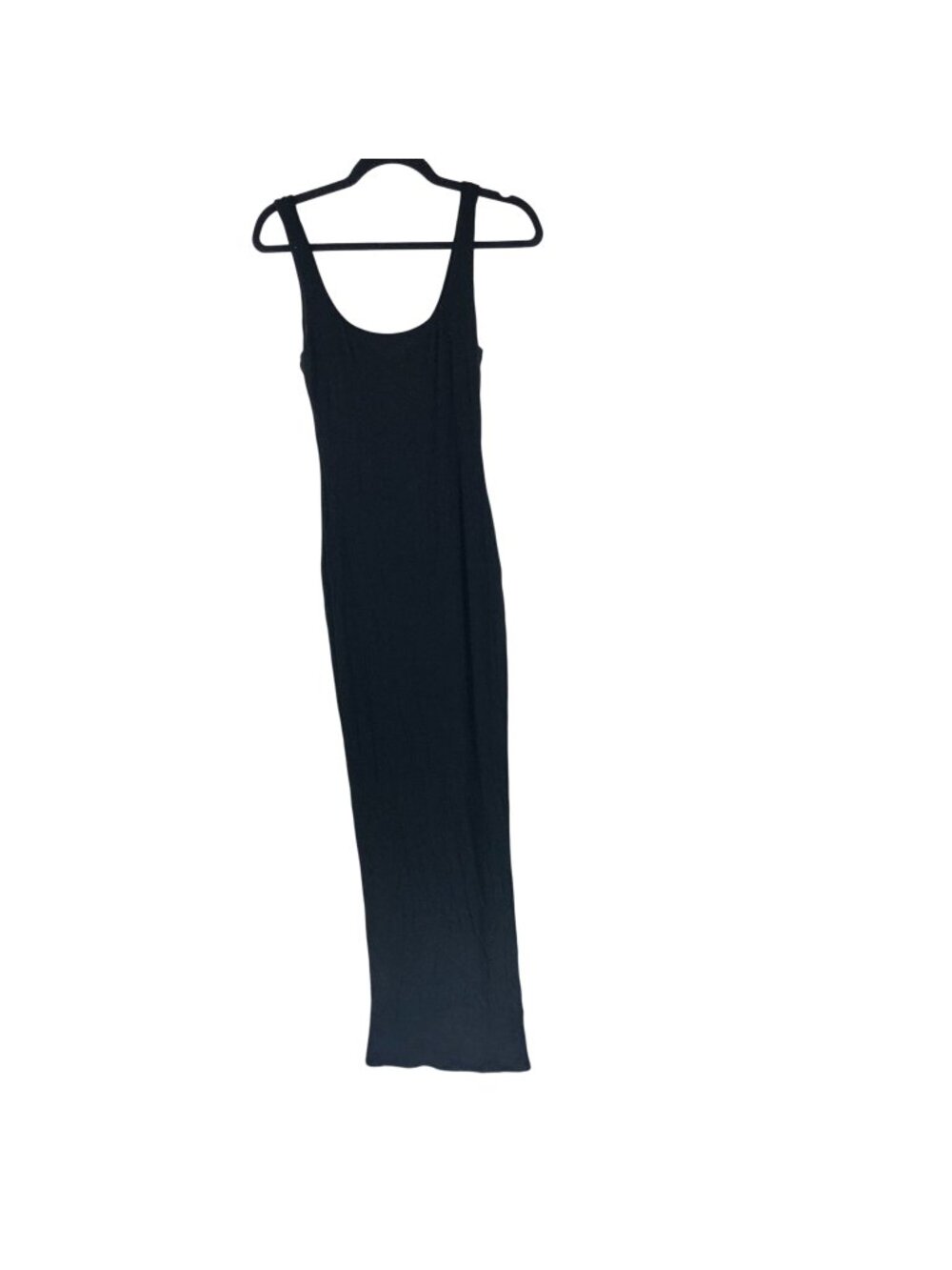 Naked Wardrobe Tank Maxi Dress Ribbed Sleeveless Stretch Black L - Picture 1 of 5